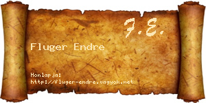 Fluger Endre névjegykártya